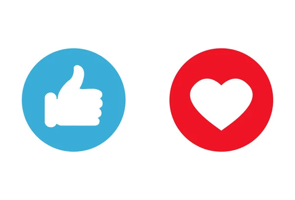 Love Social Media Buttons Vector Icons Your Design — Stock Vector