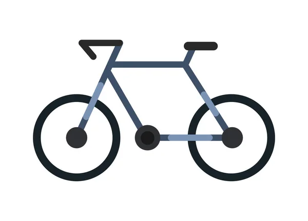 Ícone Bicicleta Plana Objeto Isolado Branco Ilustração Vetorial —  Vetores de Stock