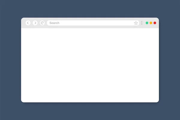 Fenêtre Navigateur Simple Sur Fond Bleu Foncé Modélisation Moderne Navigateur — Image vectorielle