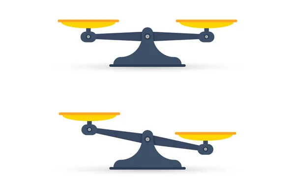 Een Aantal Schubben Weegschaal Evenwicht Vectorillustratie — Stockvector