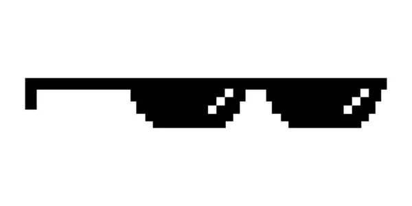 Leuke Pixel Zonnebril Uit Meme Van Misdadiger Object Voor Een — Stockvector