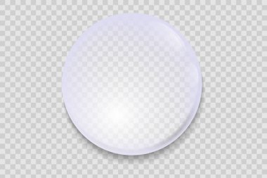 Şeffaf arka planda izole edilmiş gerçekçi su damlası. Yağmur damlası. Kabarcık