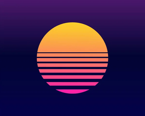 Fondo Retro Atardecer Ilustración Vintage Los Años — Vector de stock