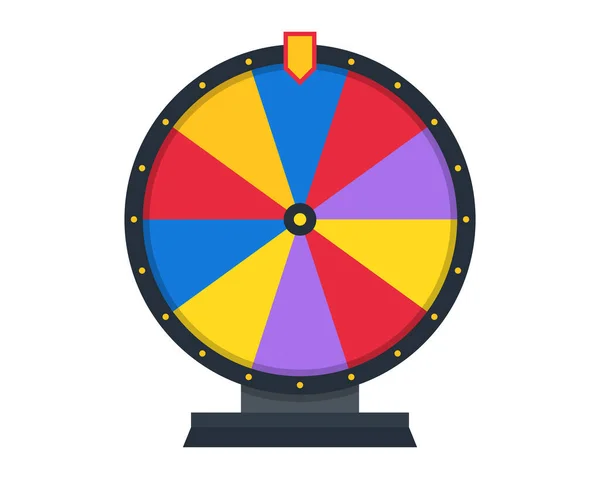 Roda Fortuna Ilustração Para Jogos Azar Loteria Conceito Apostas Estilo — Vetor de Stock