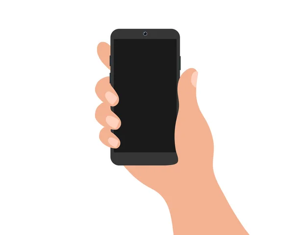 Κενό Smartphone Στο Χέρι Ιστορικό Παρουσίασης Οθόνη Κινητής Συσκευής — Διανυσματικό Αρχείο
