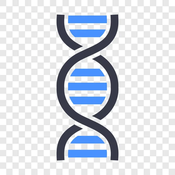 Dna Vektor Ikon Isolerad Transparent Bakgrund Dna Spiralikon För Design — Stock vektor