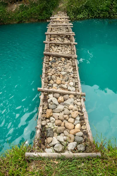 Water Manmade Dam Small River Small Barrier Pond — Stock Photo, Image