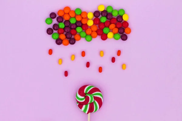 Sweet rain of candy — Stock Photo, Image