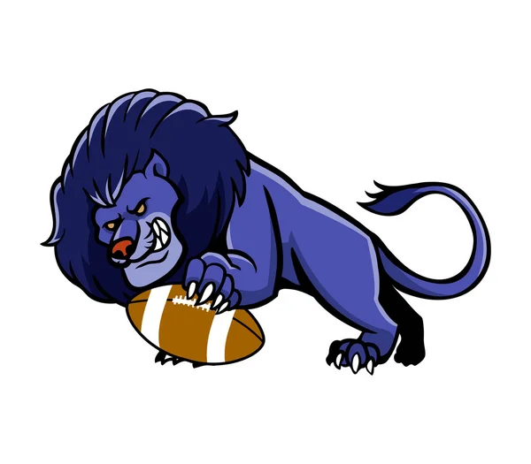 Mascotte de Lion Football — Image vectorielle