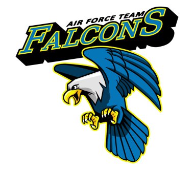 Falcons Air Force Team Mascot clipart