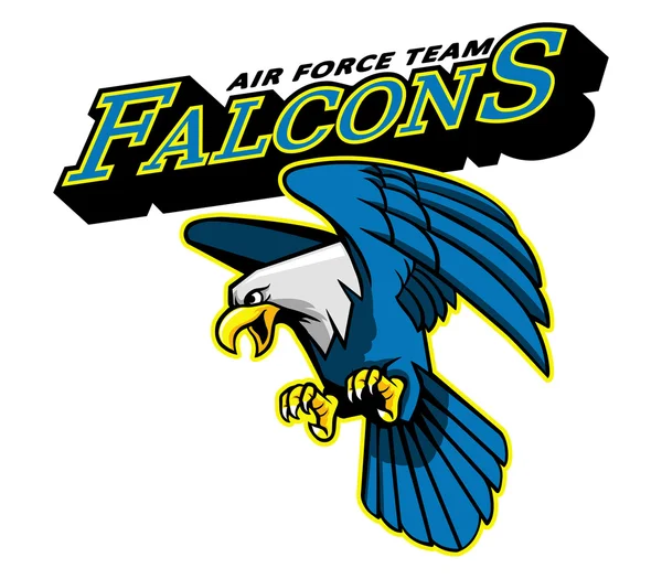 Falcons Air Force Team Mascota — Archivo Imágenes Vectoriales