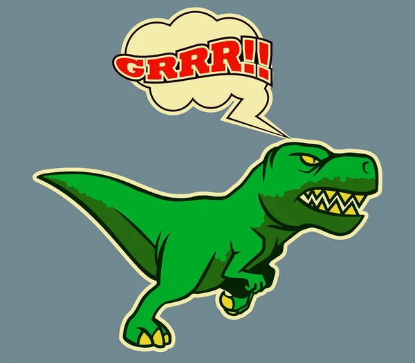 Dinozor çalıştıran retro — Stok Vektör