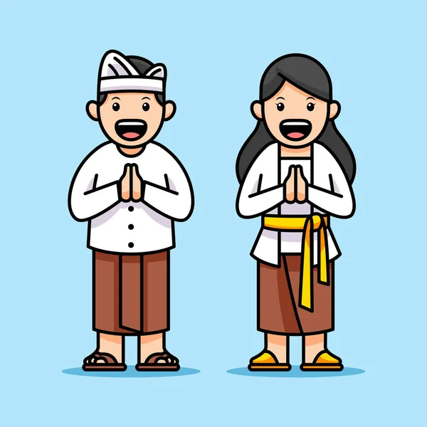 Cute Character Bali Kids Suitable Hinduism Theme Royalty Free Stock Illustrations