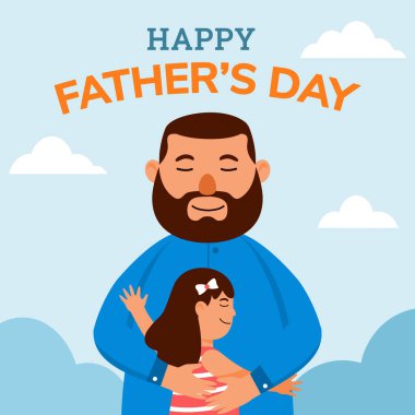 Babalar Günü 'nü kutlamak için baba ve kız arasında iyi bir bağ var..