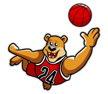 Basketball Bear clipart