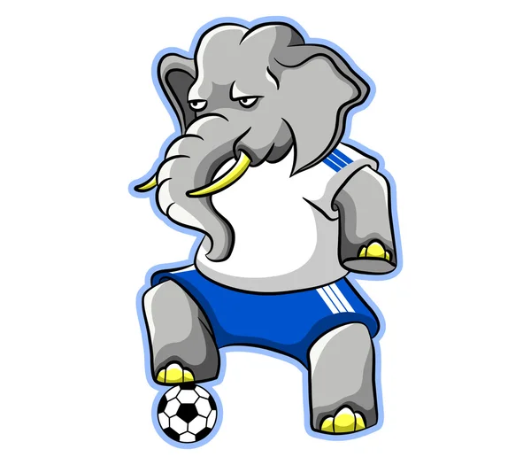 Piłka nożna słoń — Wektor stockowy