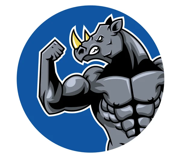 Muskulös Rhino2 — Stock vektor
