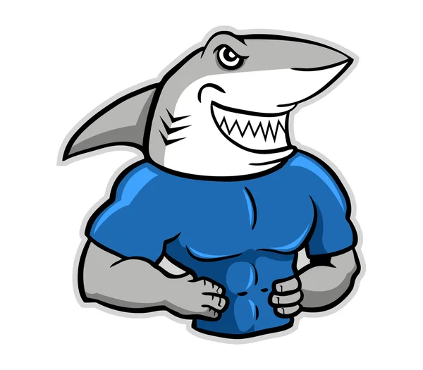 Muscular Shark — Stockvector