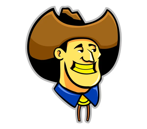 Yellow Teeth Cowboy — Stock Vector