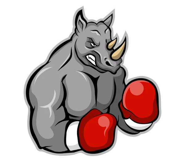 Rhino bokser — Wektor stockowy