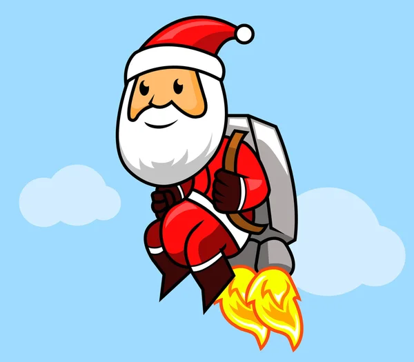 Santa Jetpack — Archivo Imágenes Vectoriales