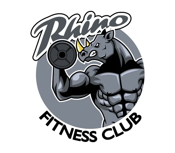 Rhino Fitness Club — Stock vektor