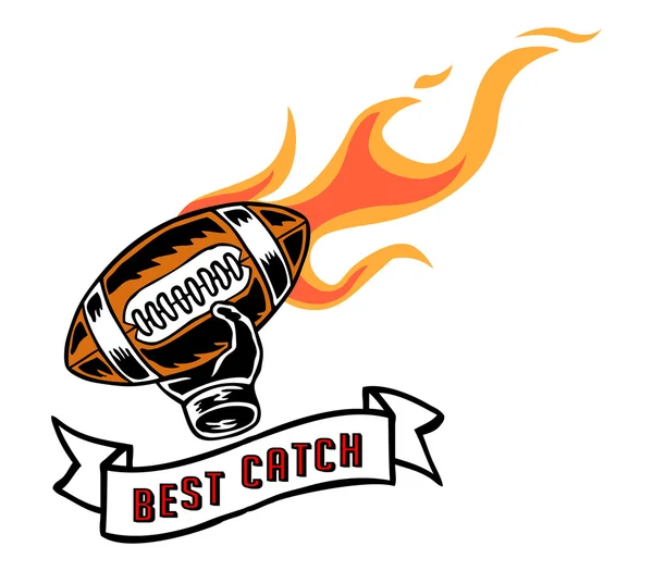 Best Catch Badge Hand Draw — Stock Vector