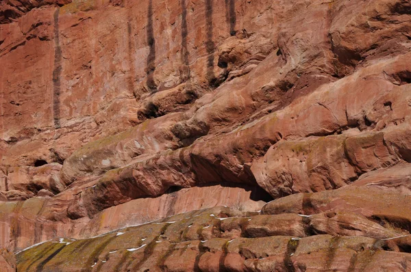 Pedras vermelhas no inverno Fotografia De Stock