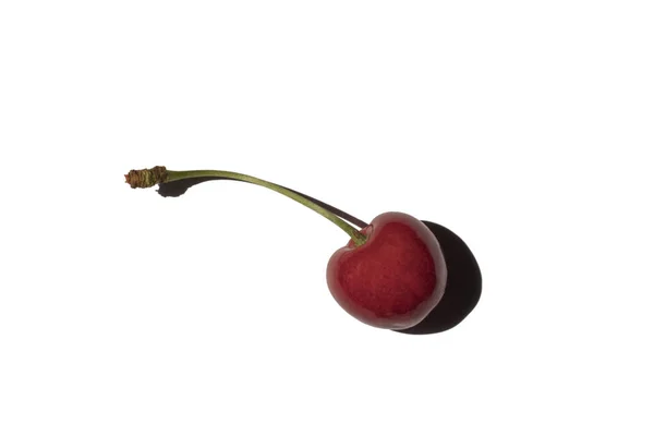 Red Cherries White Background — Stock Photo, Image