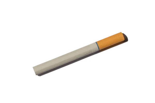 Filtrar Cigarro Deitado Sobre Fundo Branco — Fotografia de Stock