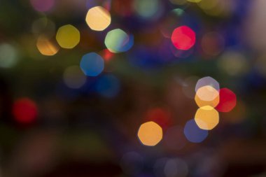 Çok renkli bokeh arkaplanı kapat