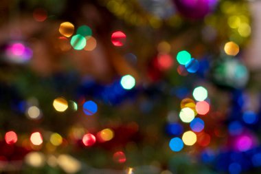 Çok renkli bokeh arkaplanı kapat