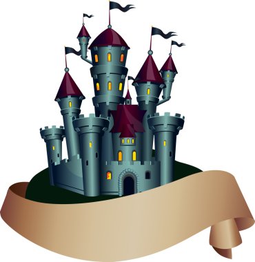 Karanlık ürkütücü Kalesi.