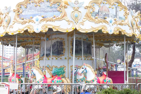Children Carousel Horses Attractions — Stock Photo, Image