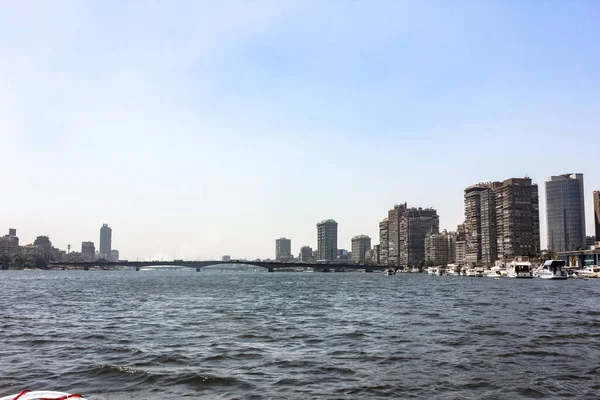 Egypt Cairo 2015 Walk City Afternoon Здания Река Нил — стоковое фото