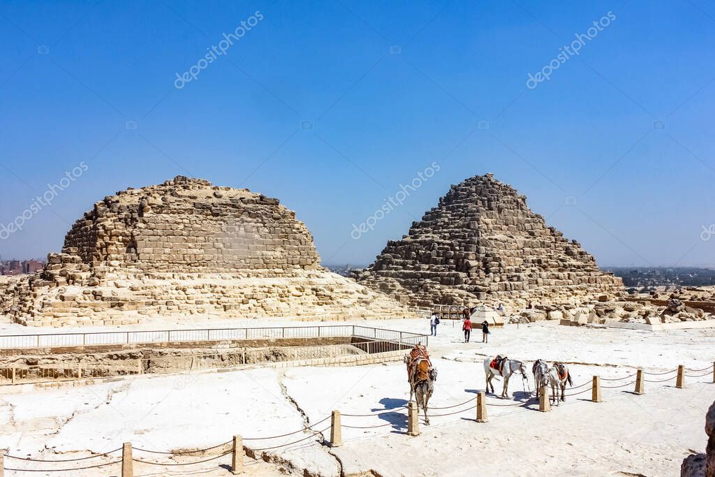 Egypt, Giza - Excursion to the desert. Vacation to Africa.