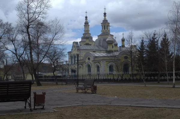Territorio Krasnoyarsk Rusia Abril 2021 Iglesia Ortodoxa —  Fotos de Stock