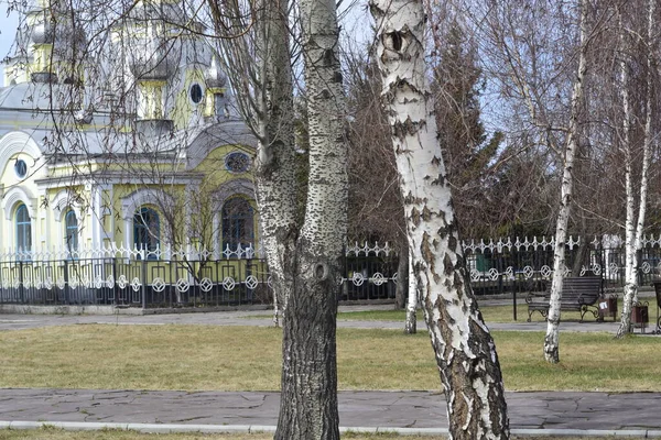 Περιοχή Minusinsk Krasnoyarsk Ρωσία Απρίλιος 2021 Ιστορικό Κεντρικό Πάρκο Της — Φωτογραφία Αρχείου