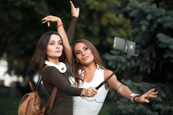 Amigas tomando selfie — Foto de Stock