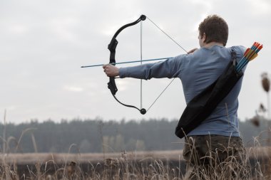 Male archer hunter  clipart