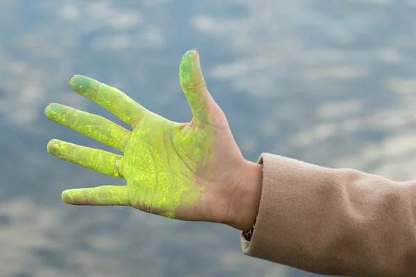 女性の手をスロー塗料 — ストック写真