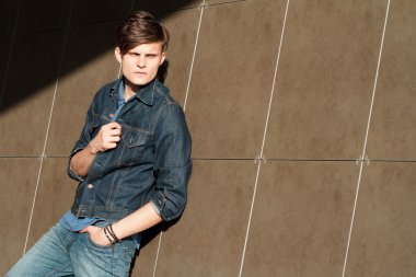 Şık erkek denim ceket s