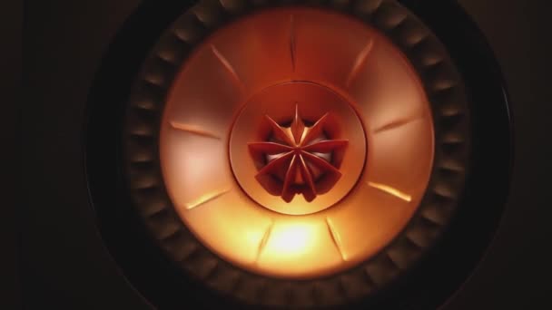 Närbild Subwoofer Högtalare Sub Cirkel Form Med Ett Membran Kopparmetall — Stockvideo