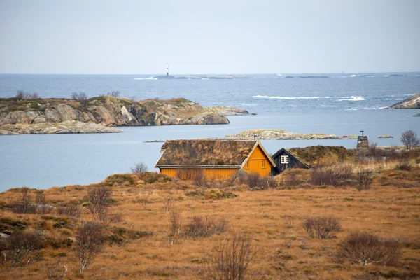 Norwegian red cottage — Stock Photo, Image