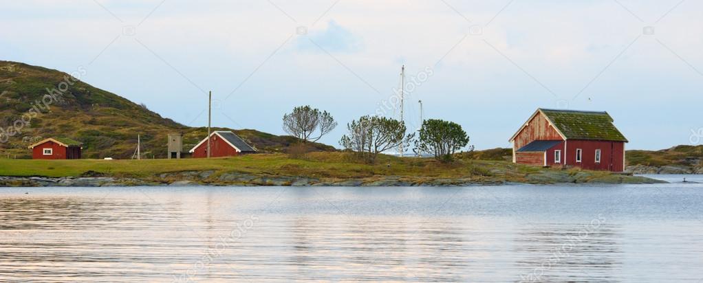 Norwegian red cottage