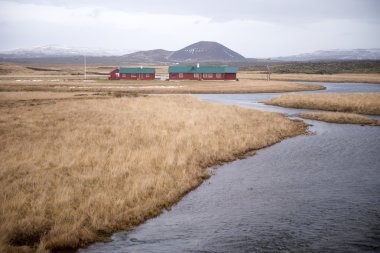 İzlandalı yataygullfoss Şelalesi
