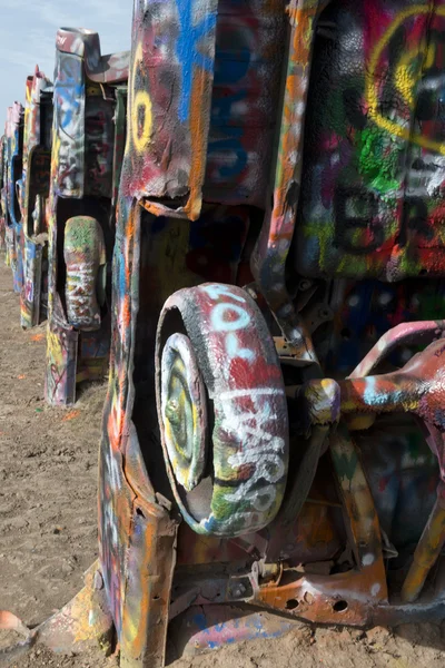 Instalación de Cadillac Ranch en Amarillo, Texas —  Fotos de Stock