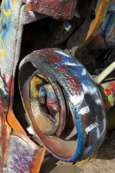 Cadillac Ranch Installation in Amarillo, Texas — Stockfoto