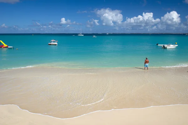 Grand Case pláž v St. Martin v Karibiku — Stock fotografie