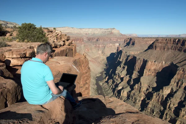 Empresário no Grand Canyon National Park — Fotografia de Stock